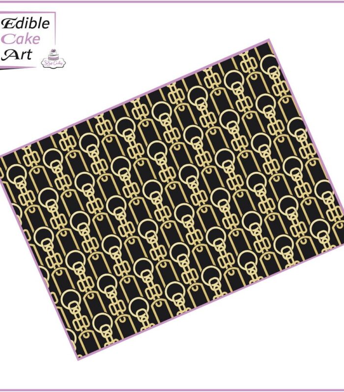 Chain Links Icing Sheet Cake Wrap