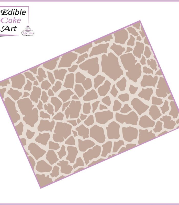 Giraffe pattern edible print cake wrap