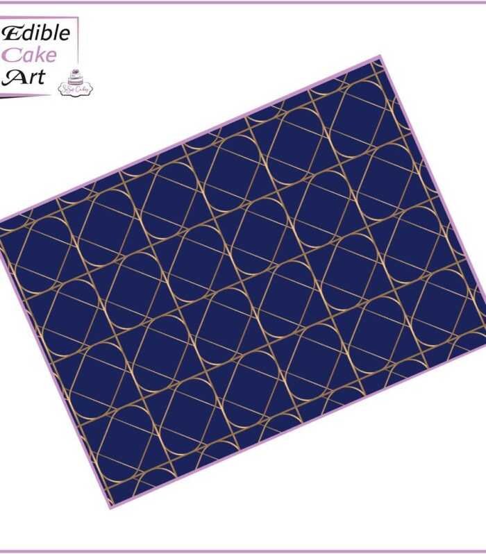 Rectangle Geometric Icing Sheet Cake Wrap
