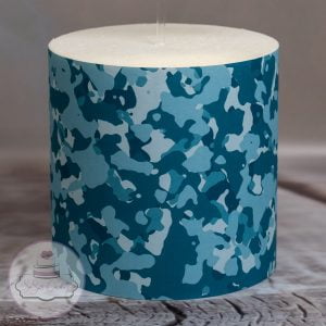 Blue Camouflage Cake Wrap | Rainbow Unicorn | Edible Icing | Edible Print close up