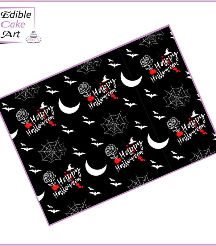 Happy Halloween Icing Sheet Cake Wrap