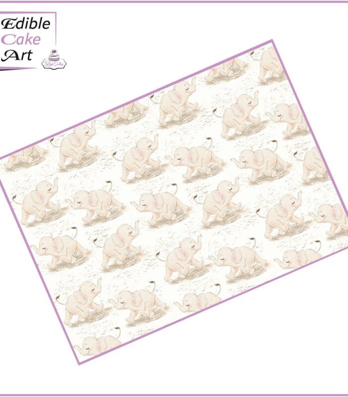 Baby Elephant Icing Sheet Cake Wrap