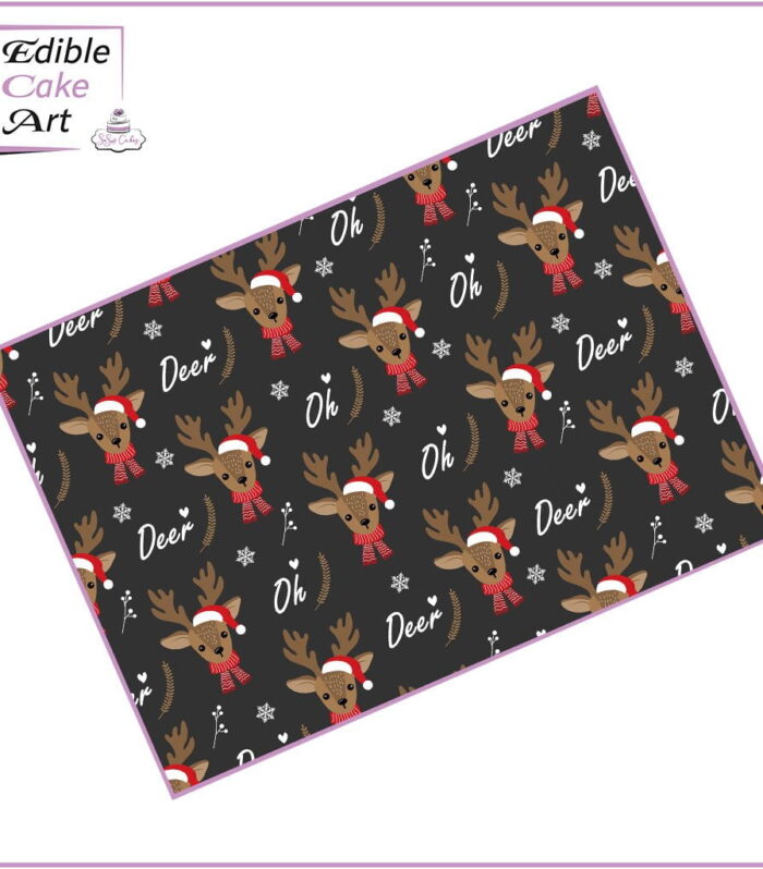 Oh Deer Icing Sheet Cake Wrap