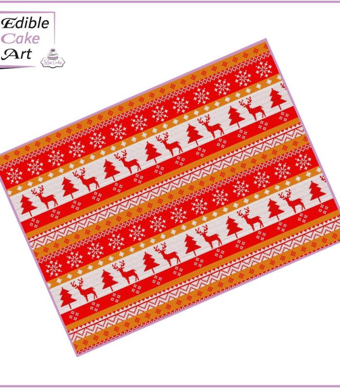 Red Christmas Jumper Icing Sheet Cake Wrap