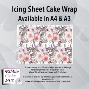 Watercolour Flowers Icing Sheet