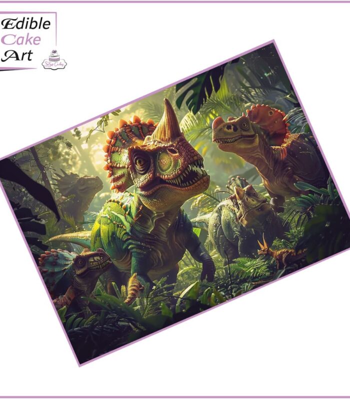 Dinosaur Icing Sheet Cake Wrap 4