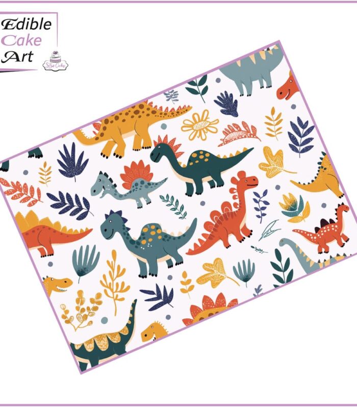 Dinosaur edible print Pattern 1