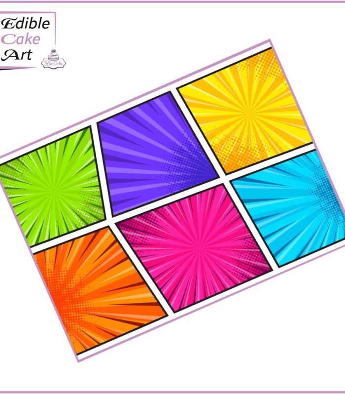 Comic Background 1 Icing Sheet Cake Wrap