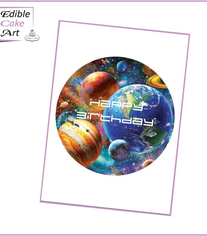 Space Themed Cake Topper - Planets