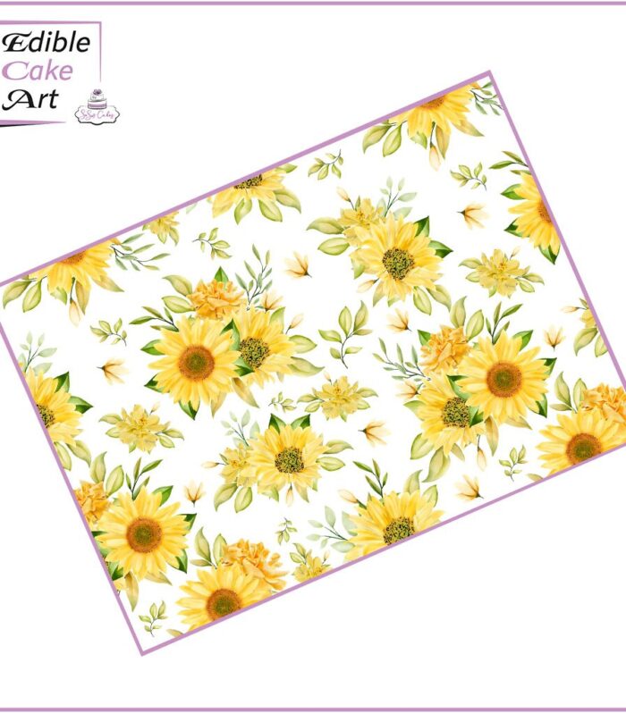 Sunflowers Icing Sheet Cake Wrap