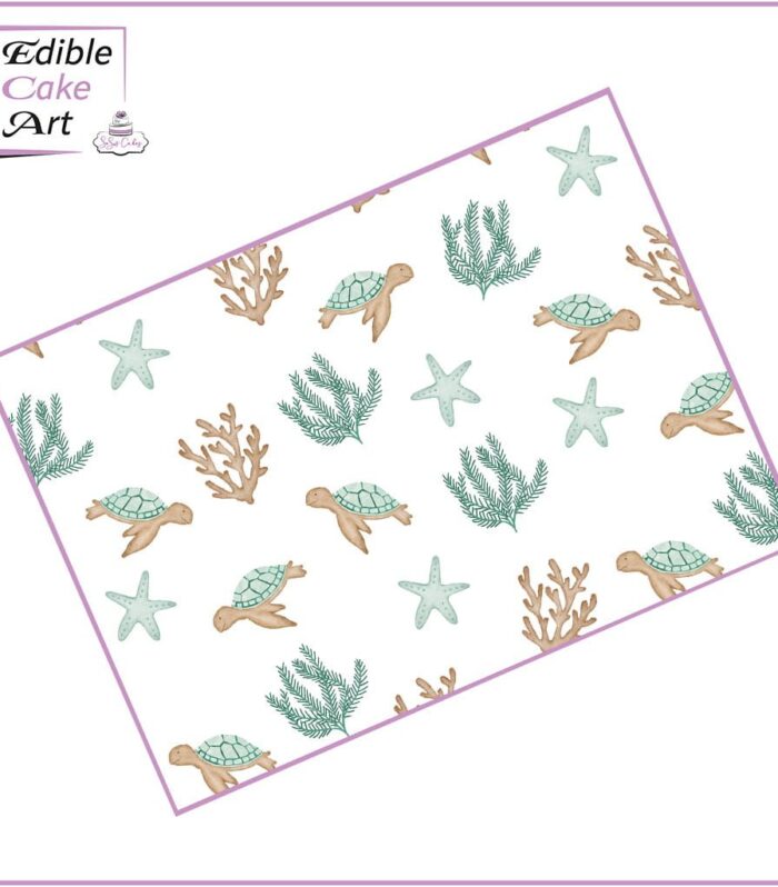 Turtles Icing Sheet Cake Wrap