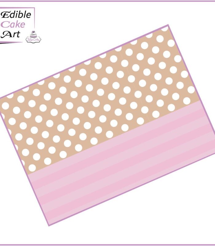 Spots and stripes cake wrap
