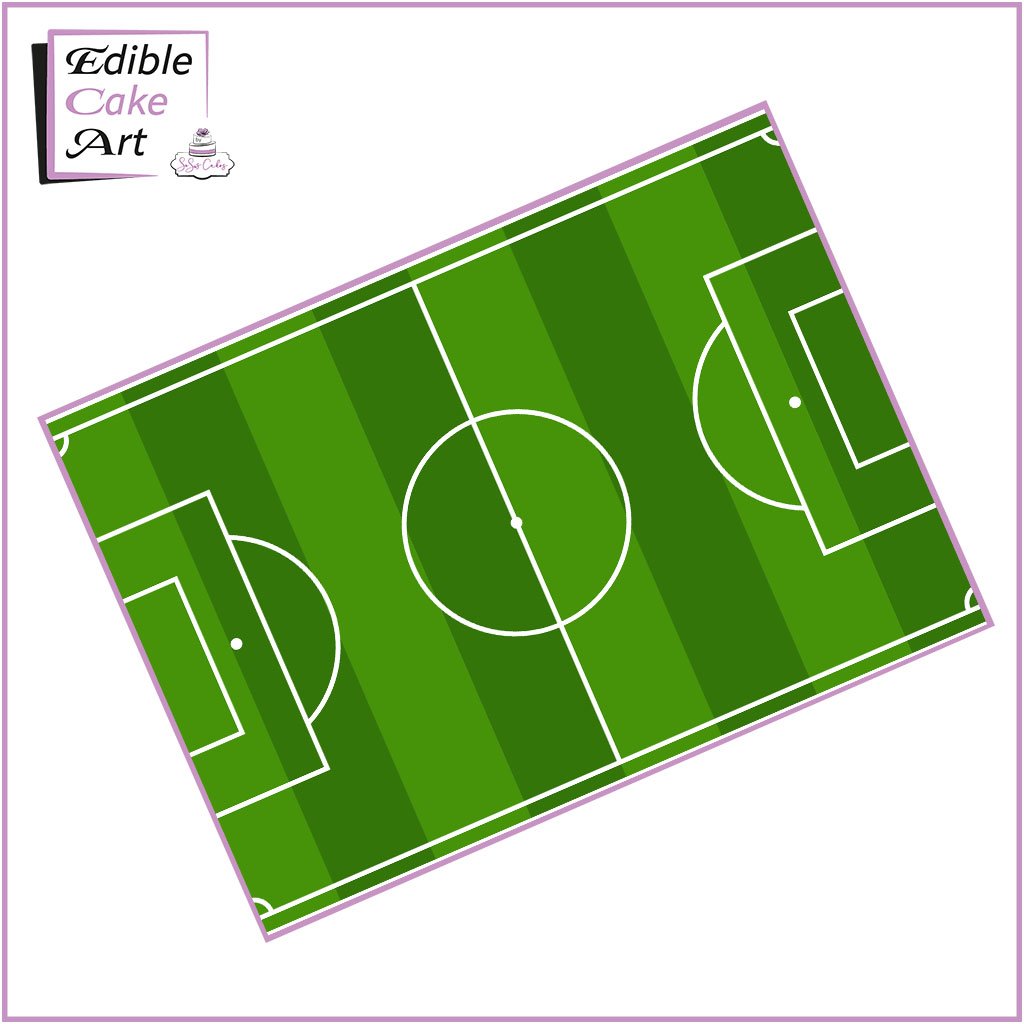 Football Pitch Icing Sheet - Edible Cake Art