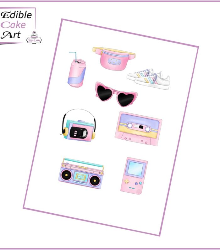 Retro Pre-cut Cake Charm Set