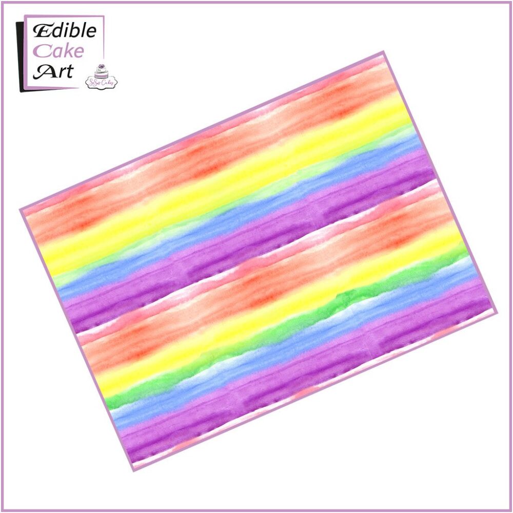 Bright Rainbow Icing Sheet Cake Wrap