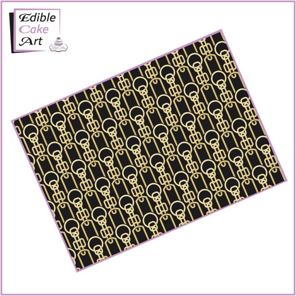 Chain Links Icing Sheet Cake Wrap