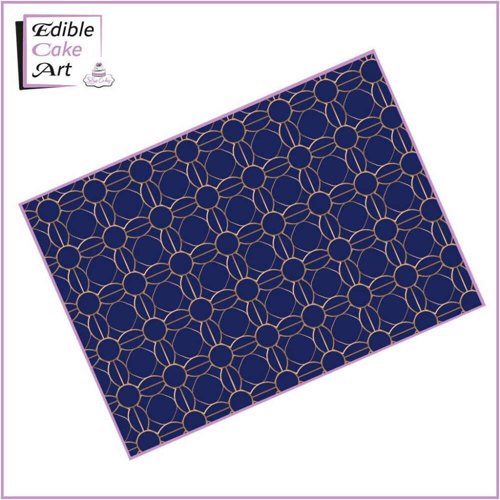 Circle Geometric Icing Sheet Cake Wrap