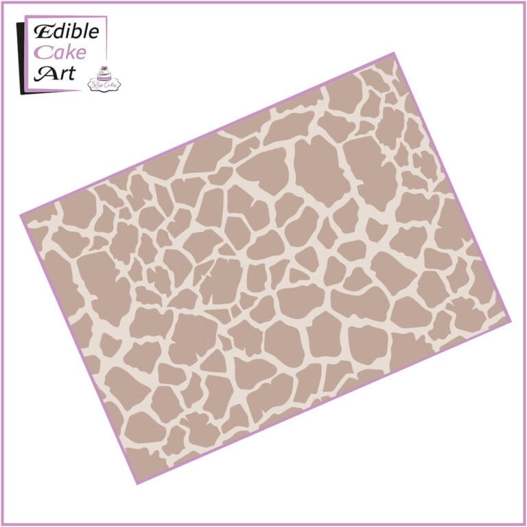 Giraffe pattern edible print cake wrap