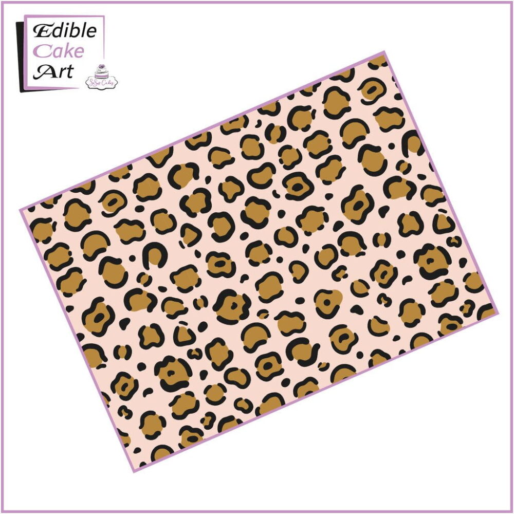 Large Leopard Icing Sheet Cake Wrap