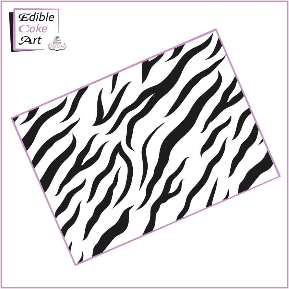 Large Zebra Icing Sheet Cake Wrap