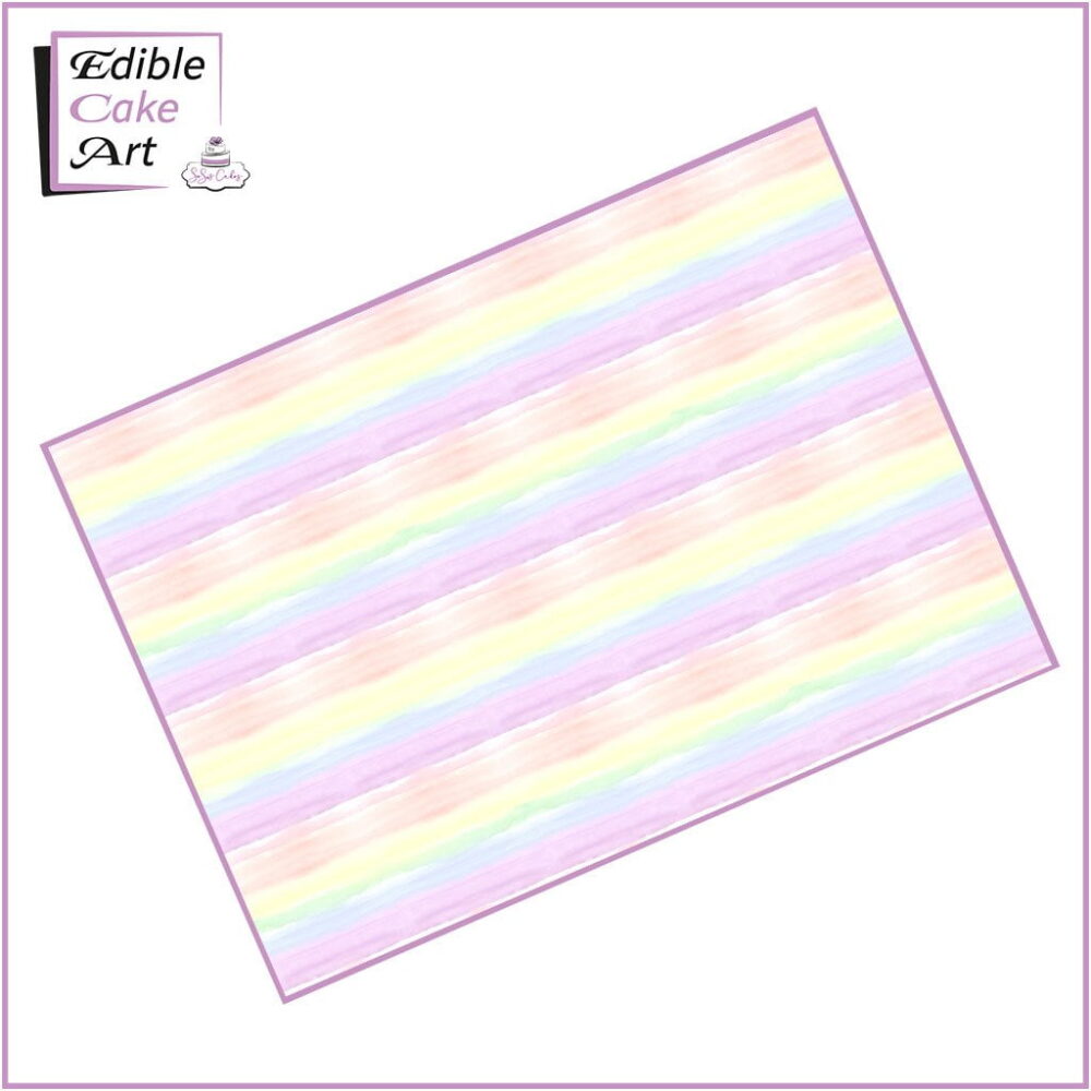 Pastel Rainbow Icing Sheet Cake Wrap