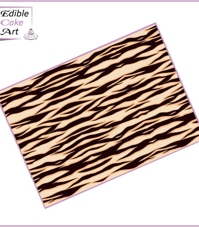 Tiger print edible print cake wrap