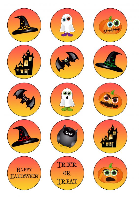 Halloween Cupcake Toppers Edible Cake Art