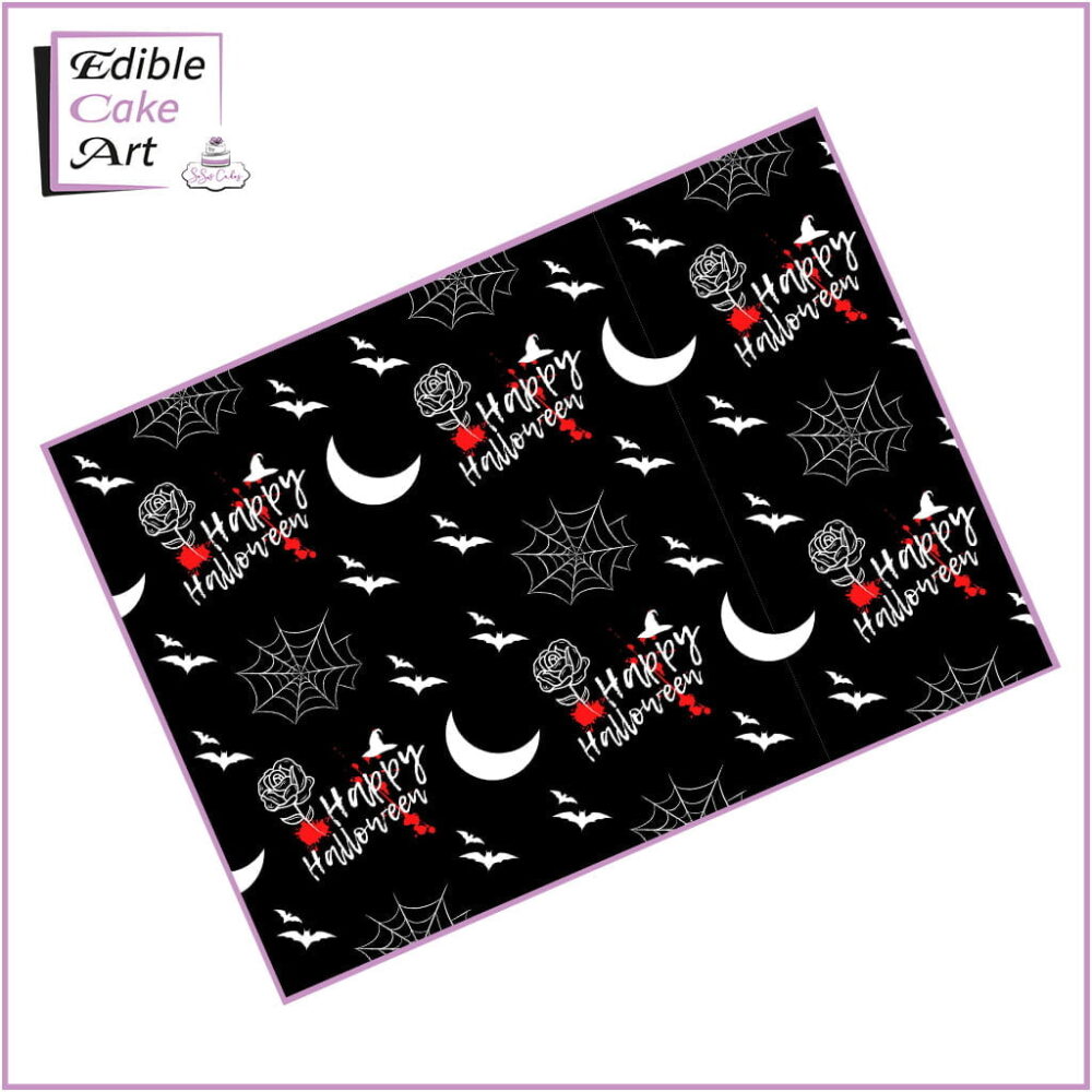Happy Halloween Icing Sheet Cake Wrap
