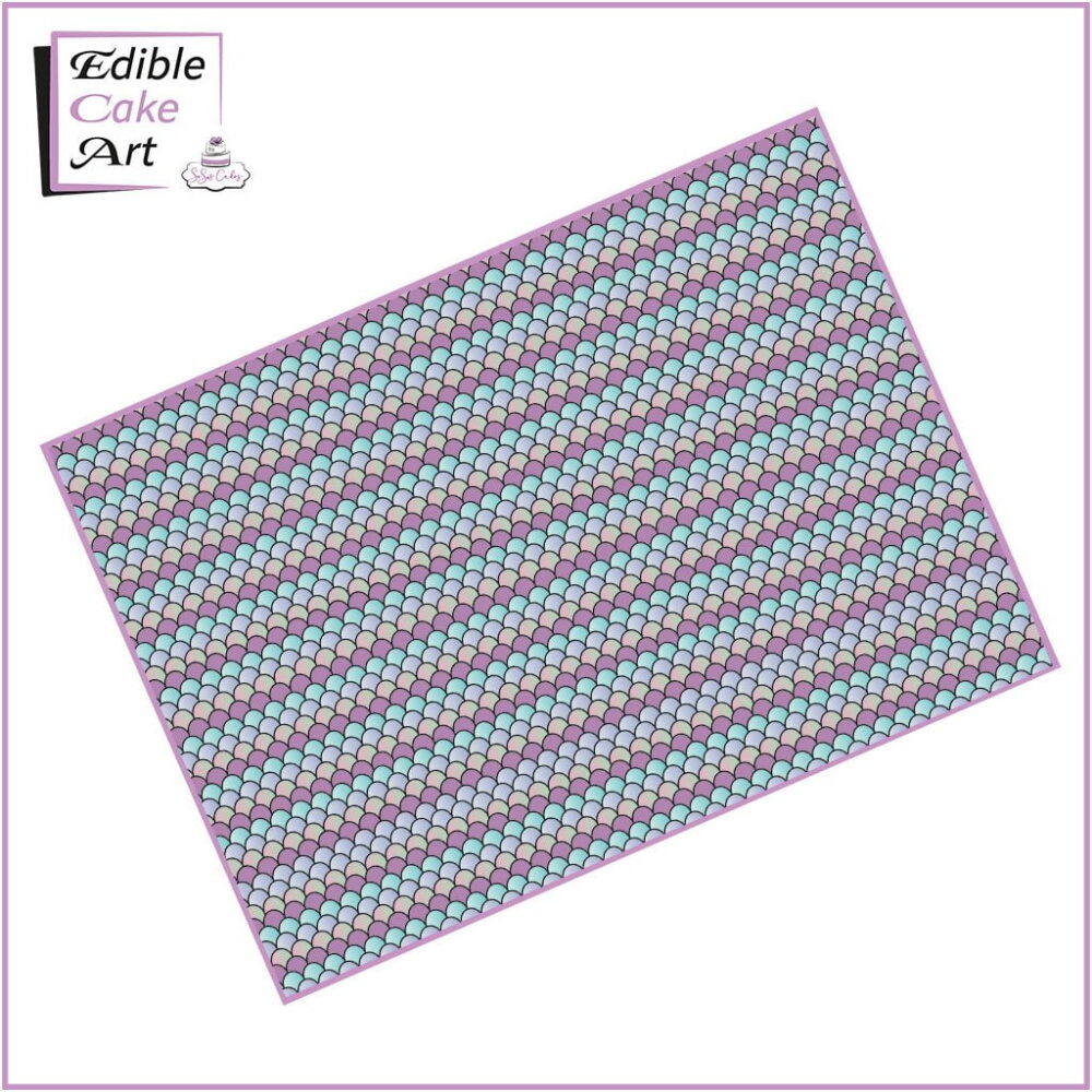 Mermaid Scales Icing Sheet Cake Wrap