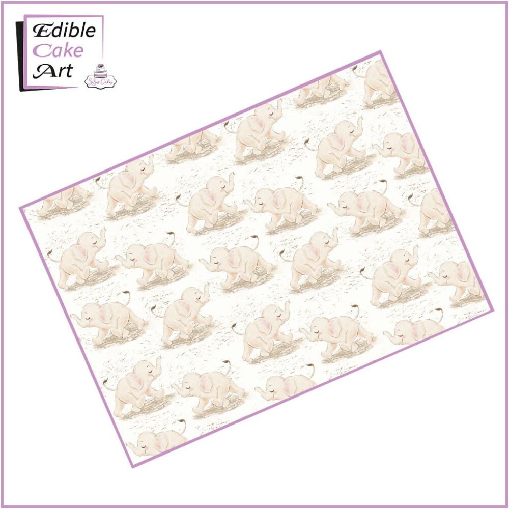 Baby Elephant Icing Sheet Cake Wrap