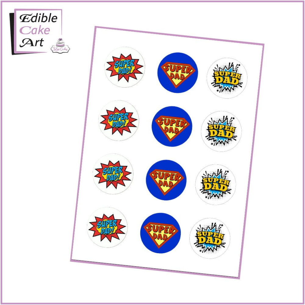 Super Dad Cupcake Toppers