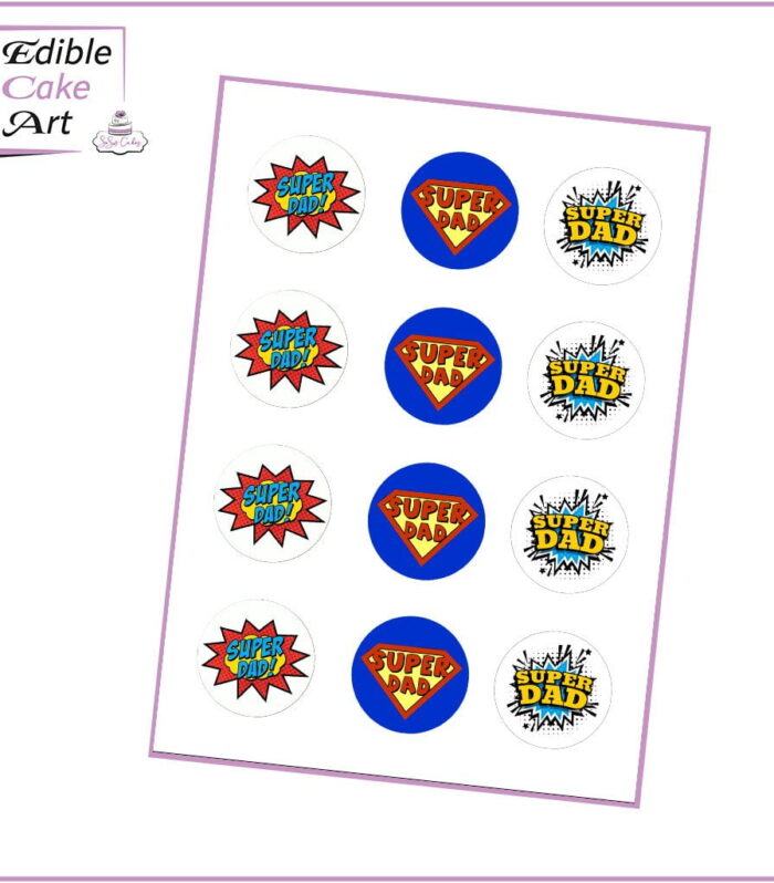 Super Dad Cupcake Toppers
