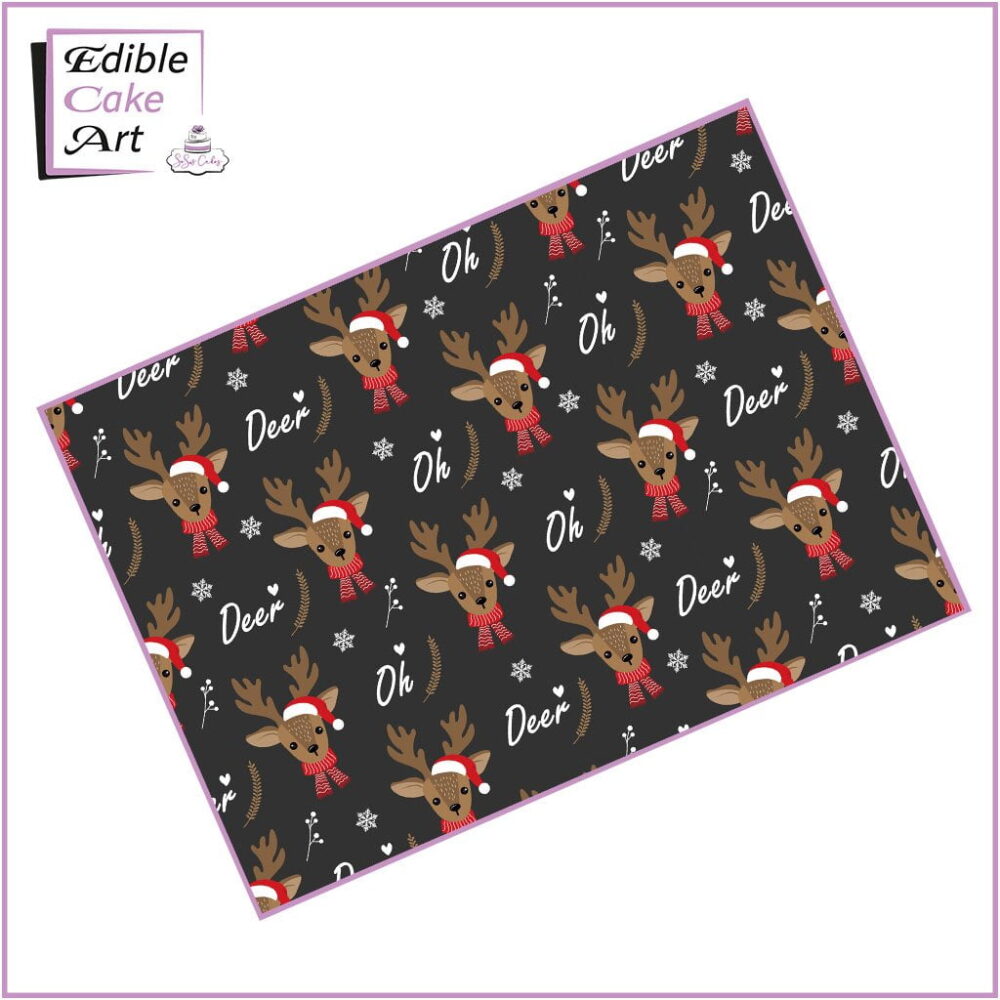 Oh Deer Icing Sheet Cake Wrap