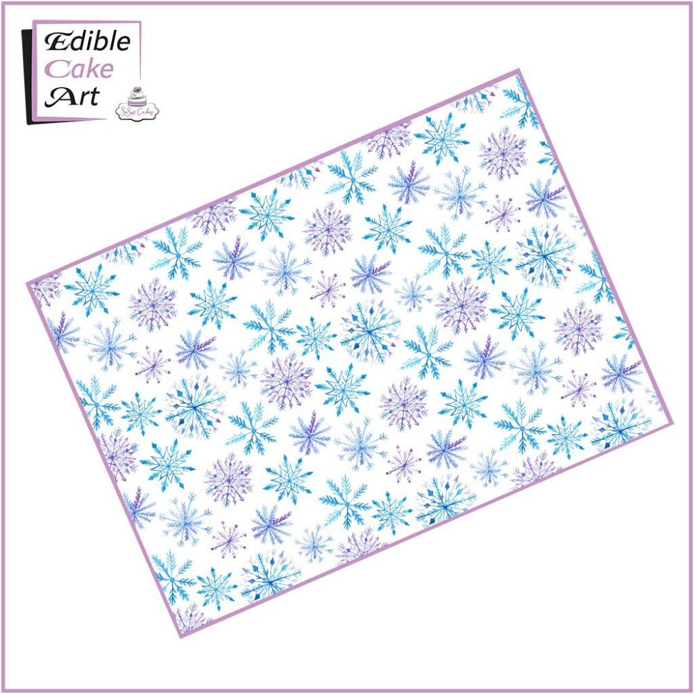 Snowflakes Icing Sheet Cake Wrap