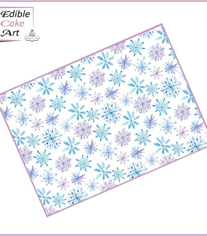 Snowflakes Icing Sheet Cake Wrap