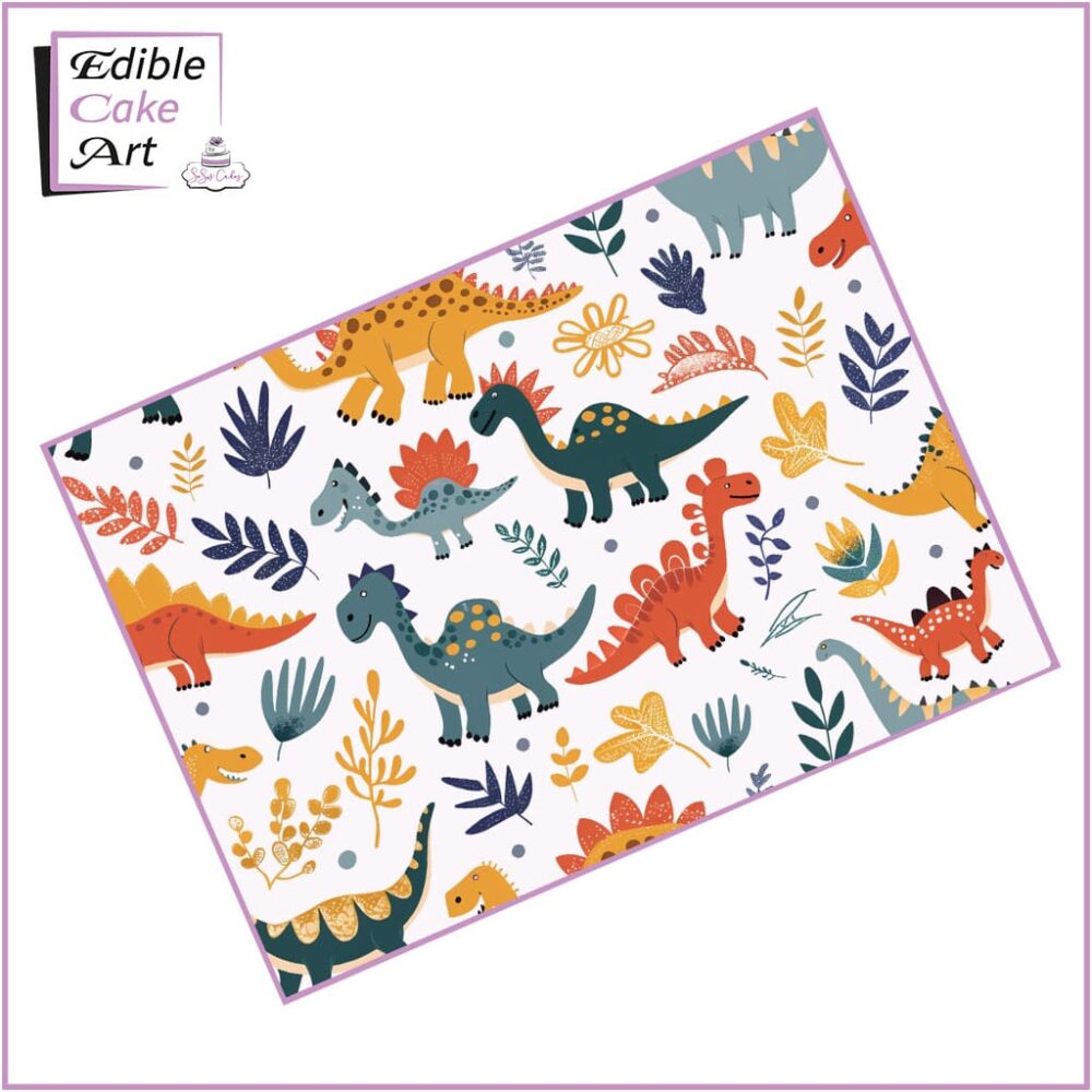 Dinosaur edible print Pattern 1