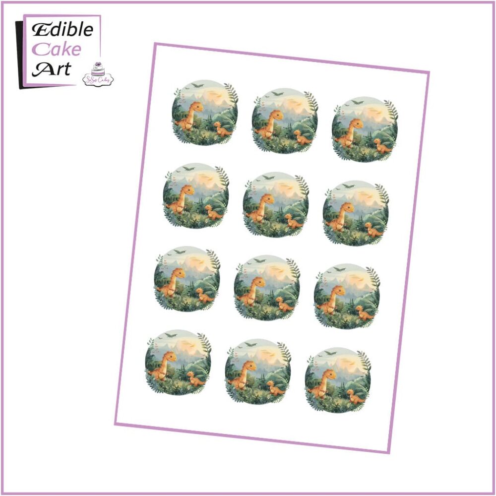Dinosaur cupcake topper- design 3