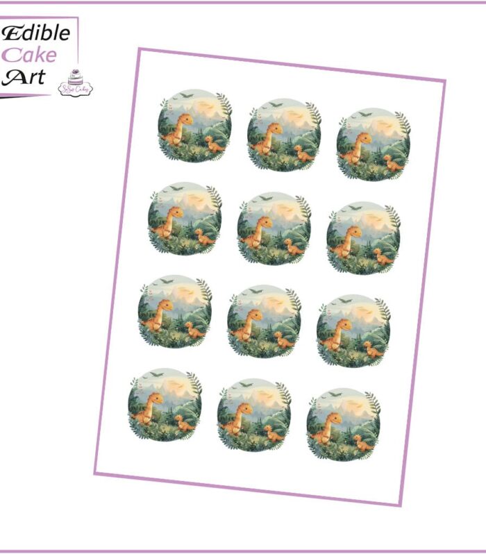 Dinosaur cupcake topper- design 3