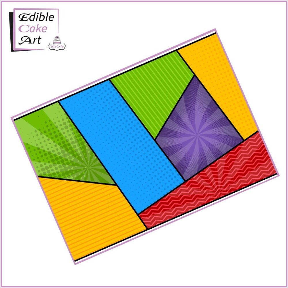 Comic Background 2 Icing Sheet Cake wrap