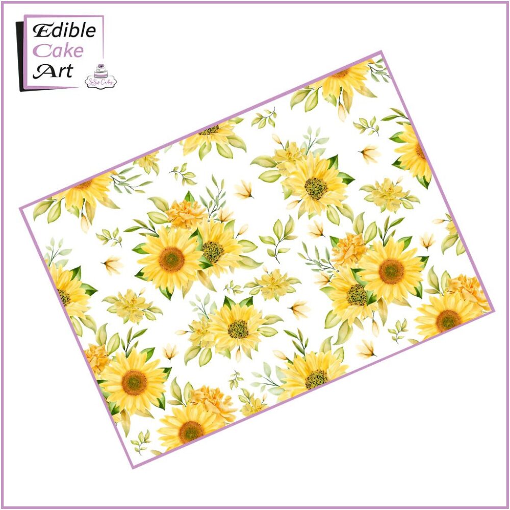 Sunflowers Icing Sheet Cake Wrap