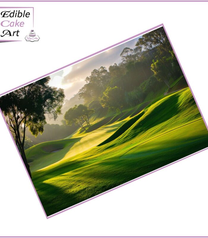Golf Course Cake Wrap