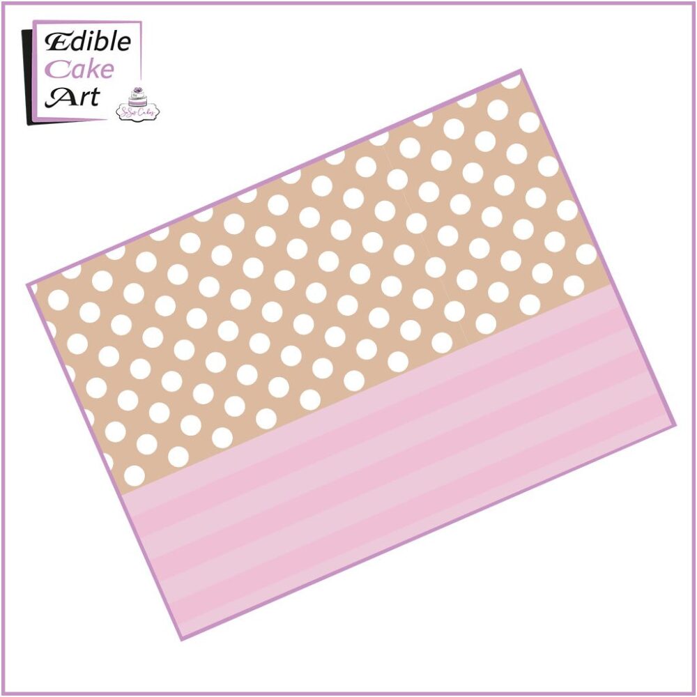 Spots and stripes cake wrap