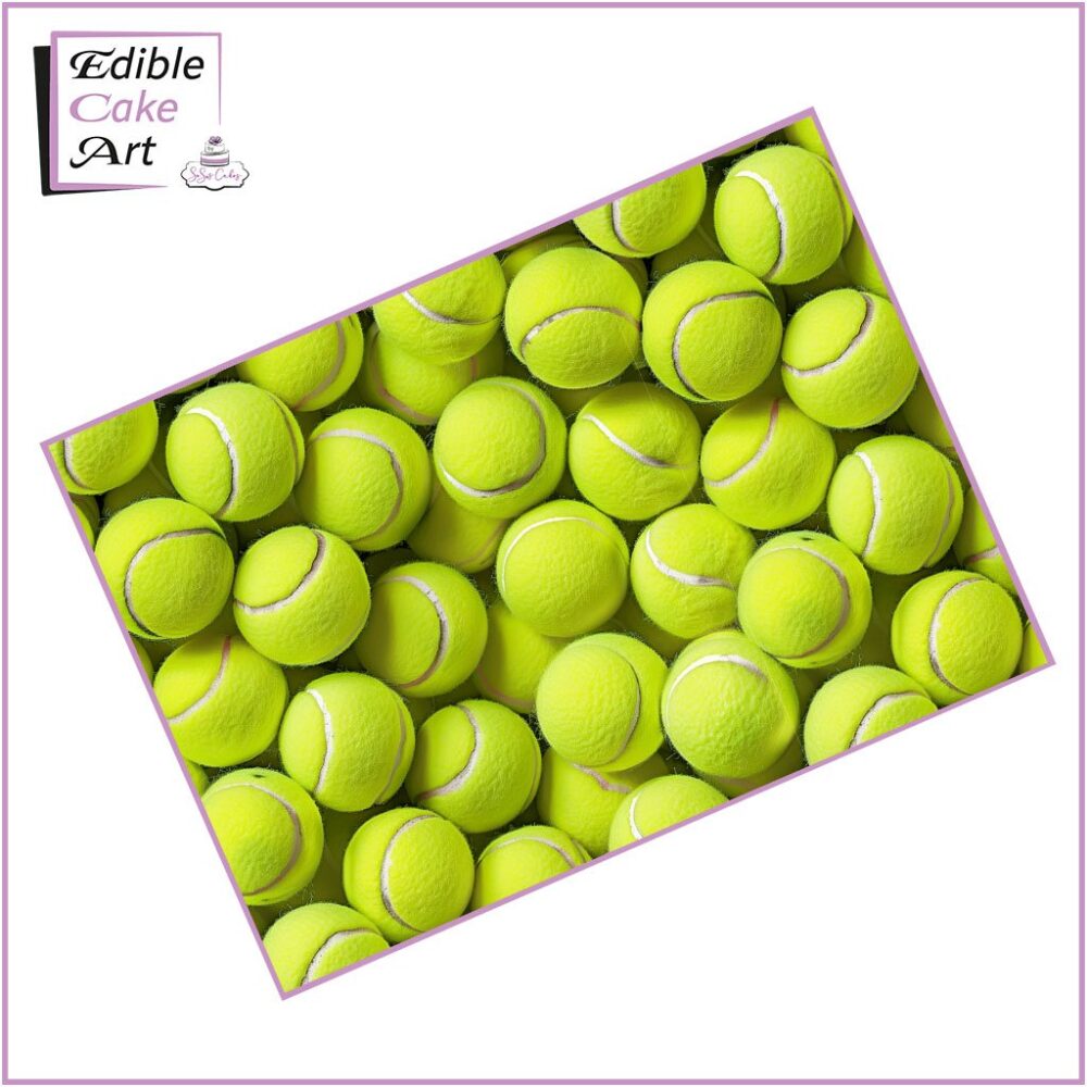 Tennis balls icing sheet