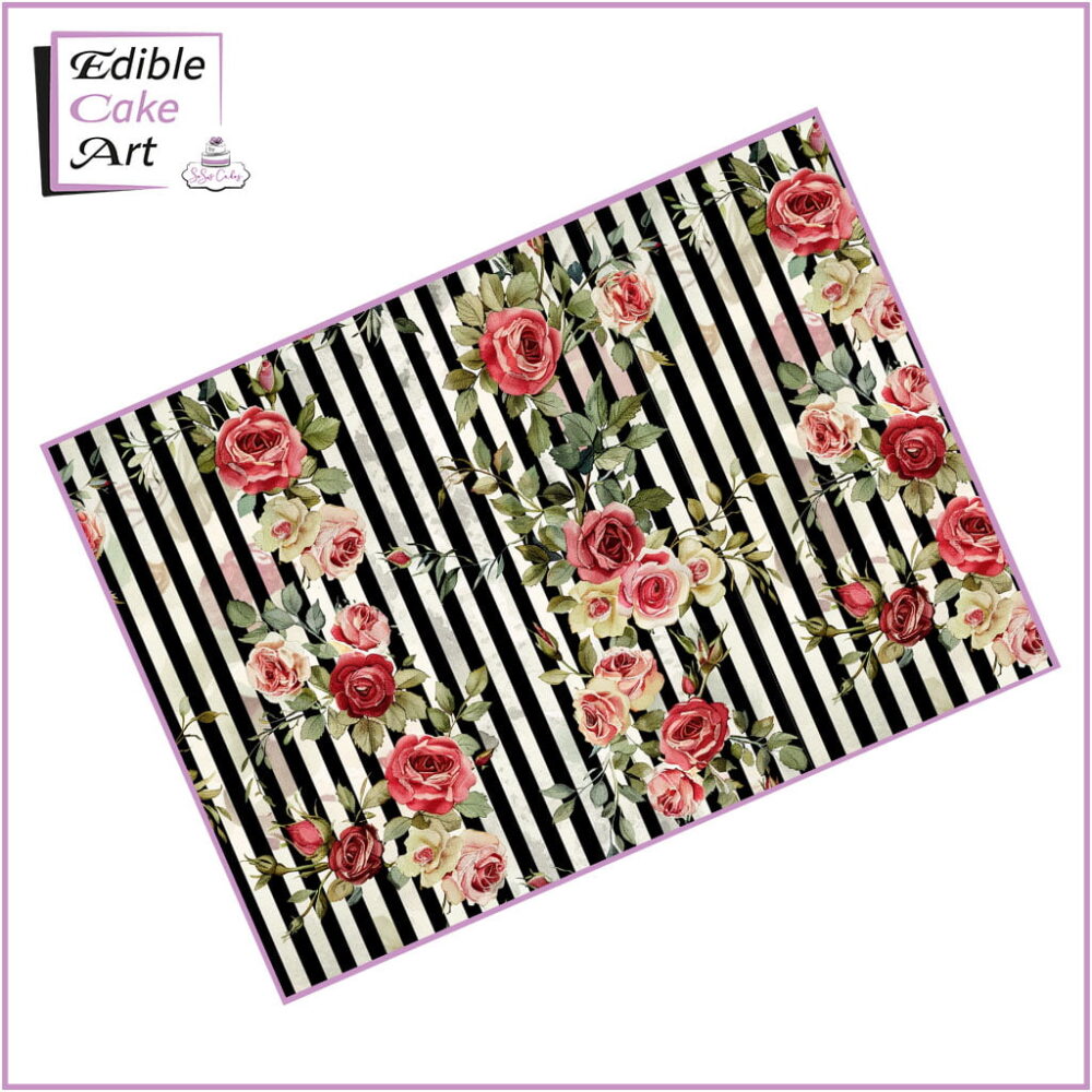 Vintage roses cake wrap