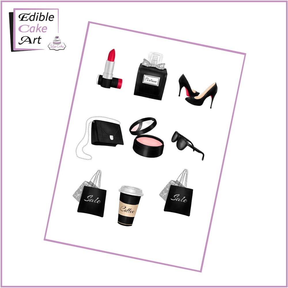 Fashion Pre-cut Cake Charm Set