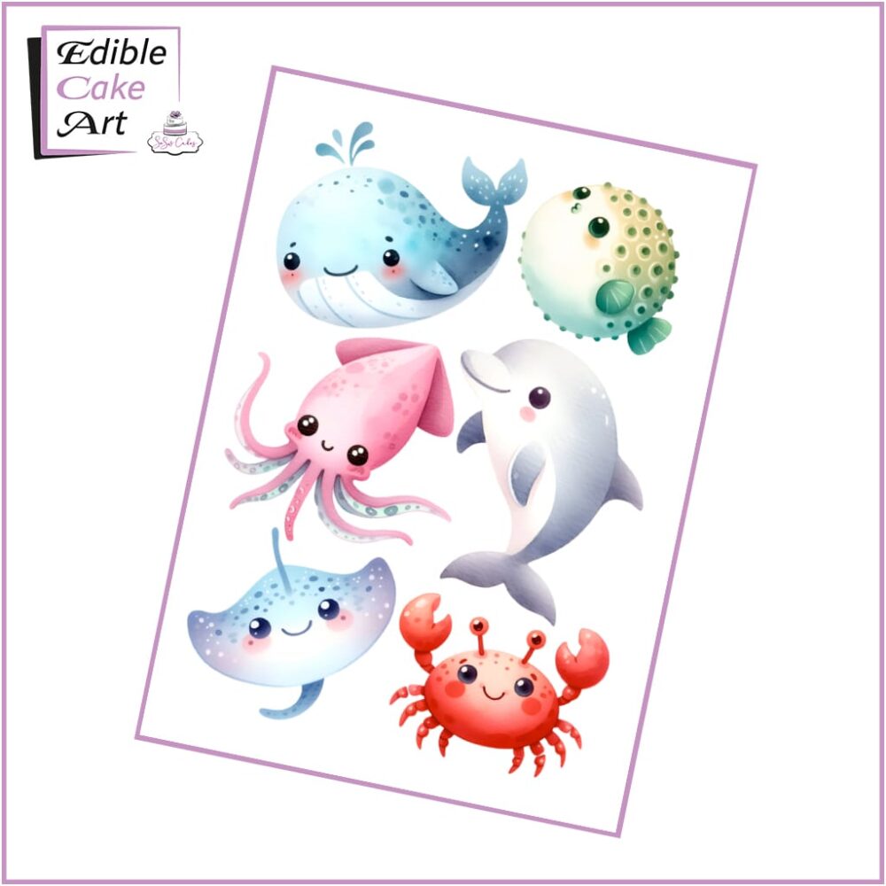 Under the Sea Pre-cut Cake Charm Set - Image 2