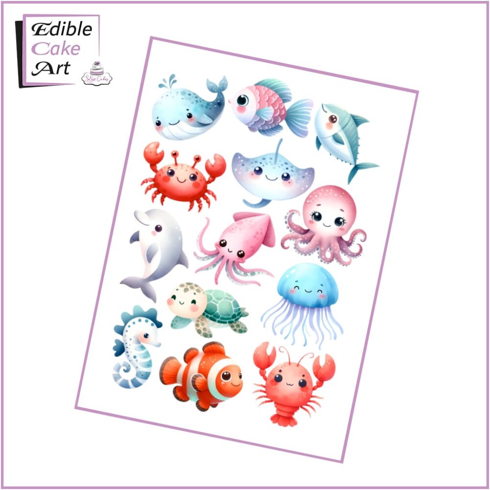 Under the sea cupcake toppers