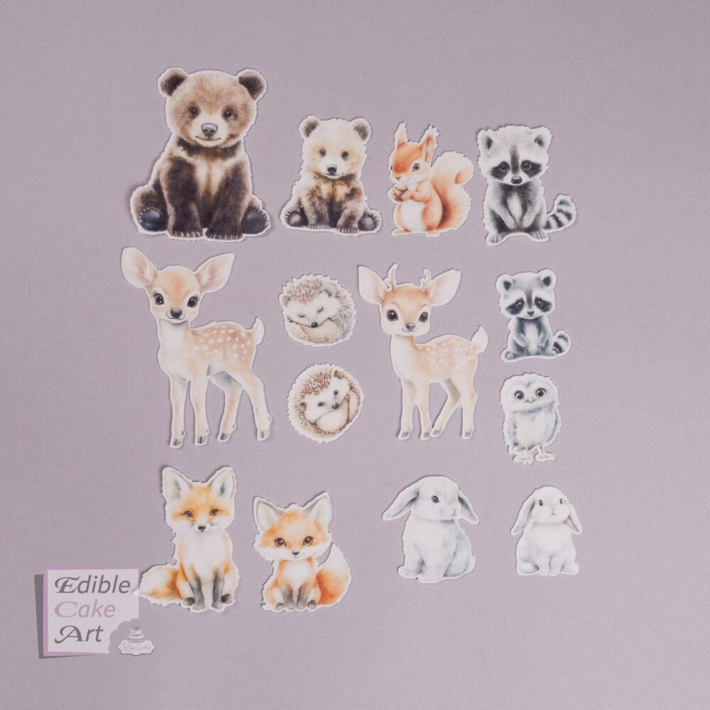 Woodland Animal Pre-cut Cake Charm Set - Image 2