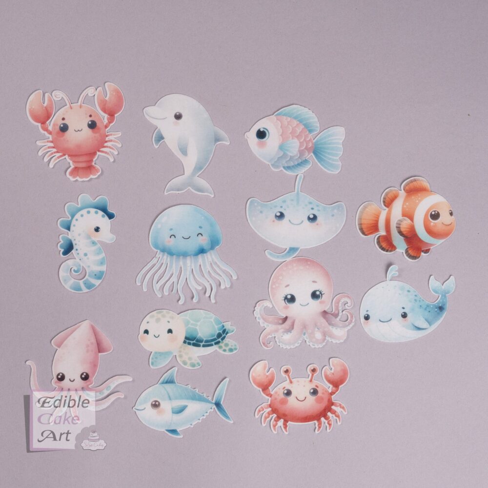Under the Sea Cupcake Pre-cut Toppers Set - Image 2